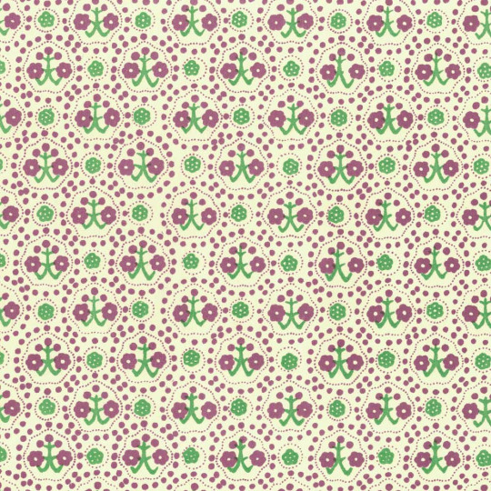Purple and Green Tree and Flower Print Italian Paper ~ Carta Varese Italy